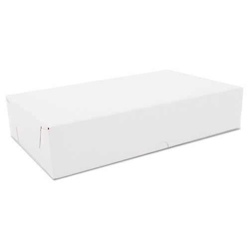 Food Trays, Containers, and Lids | SCT SCH 1701 12 x 7 x 2.5 Two-Piece Sausage and Meat-Patty Paper Boxes - White (100/Carton) image number 0
