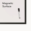 White Boards | U Brands 311U00-01 35 x 23 Magnetic Dry Erase Board with Wood Frame - White Surface/Black Frame image number 3