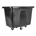 Trash & Waste Bins | Rubbermaid Commercial FG461200BLA 400 lbs. Capacity 12 cu-ft. Polyethylene/Metal Frame Medium-Density Cube Truck - Black image number 0