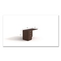 Office Desks & Workstations | Alera AE1NZK-UF2448R HRG 48 in. x 24 in. x 29 in. Seville Series Left Desk Return with Pedestal - Mahogany image number 1