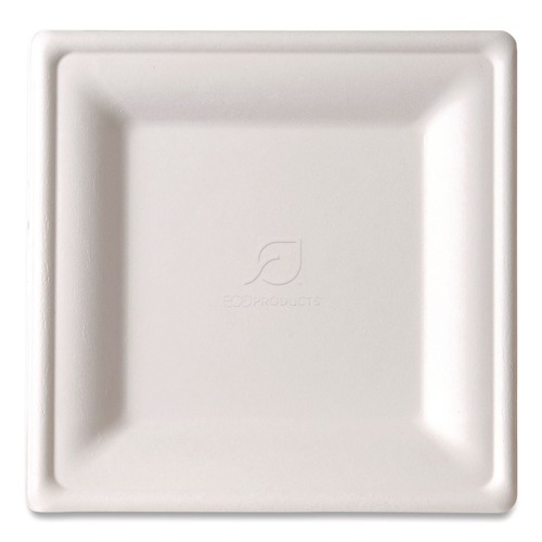 Bowls and Plates | Eco-Products EP-P022NFA Vanguard 7.87 in. x 7.87 in. Renewable and Compostable Sugarcane Plates - White (500/Carton) image number 0