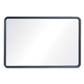 Office Jansan | Quartet 7551 24 in. x 18 in. Contour Dry Erase Board - White Surface, Black Plastic Frame image number 0
