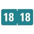 Office Jansan | Smead 68318 0.75 in. x 1.5 in. "15-in Yearly End Tab File Folder Labels - Teal (500/Roll) image number 0