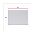  | Universal UNV43622 24 in. x 18 in. Melamine Dry Erase Board with Anodized Aluminum Frame - White Surface image number 2