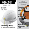 Hard Hats | Klein Tools 60100 Non-Vented Cap Style Hard Hat - White image number 1