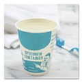 Cups and Lids | SOLO SC378-3008 8 oz Paper Specimen Cups - Blue/White (50/Sleeve, 20 Sleeves/Carton) image number 3
