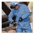 Bib Overalls | KleenGuard 45355 A65 Flame-Resistant Hood and Boot Coveralls - 2XL, Blue (25/Carton) image number 3