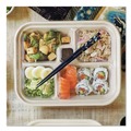 Food Service | World Centric TRLCSBB 12.1 in. x 9.8 in. x 0.8 in. Plastic Lids for Fiber Bento Box Containers - Clear (300/Carton) image number 1