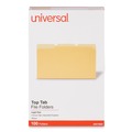  | Universal UNV10524 1/3 Cut Tabs Legal Size Assorted Deluxe Colored Top Tab File Folders - Yellow/Light Yellow (100/Box) image number 1