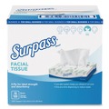 Tissues | Surpass 49181 2-Ply Flat Box Facial Tissue - White (10 Boxes/Carton) image number 0