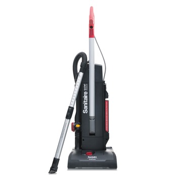 Sanitaire 110V 13 in. Cleaning Path MULTI-SURFACE QuietClean Two-Motor Upright Vacuum - Black