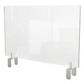 Office Furniture Accessories | Ghent PEC2429-A 29 in. x 3.88 in. x 24 in. Thermoplastic Sheeting Clear Partition Extender with Attached Clamp image number 0