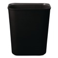Trash & Waste Bins | Rubbermaid Commercial FG254100BLA 3.5 gal. Fiberglass Wastebasket - Black image number 1