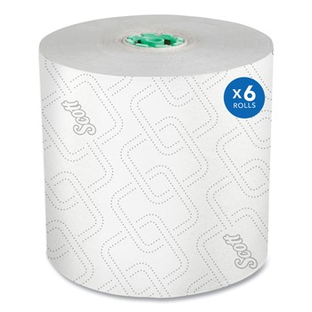 Scott 25700 1,150 ft. 1-Ply Pro Hard Roll Paper Towels with Elevated Scott Design - Green Core Only (6-Rolls/Carton)