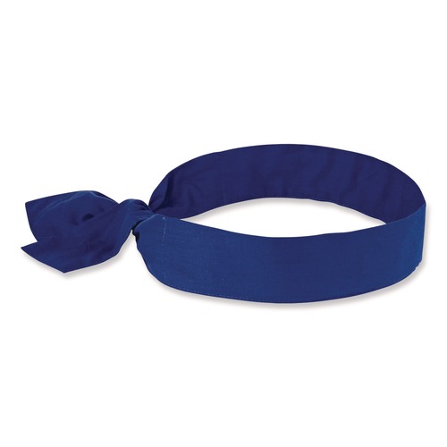 Cooling Gear | Ergodyne 12307 Chill-Its 6700 One Size Fits Most Cooling Bandana Polymer Tie Headband - Solid Blue image number 0