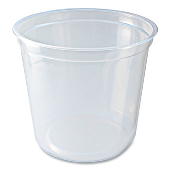Fabri-Kal 4.6 in. x 4.1 in. 24 oz. Microwavable Plastic Deli Containers - Clear (500/Carton)