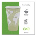 Food Service | Eco-Products EP-BHC16-WAPK 16 oz. World Art Renewable and Compostable Paper Hot Cups - Moss (50/Pack) image number 5