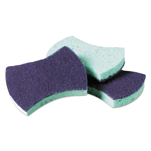 Sponges & Scrubbers | Scotch-Brite PROFESSIONAL 3000 Power Sponge #3000, 2.8 X 4.5, 0.6-in Thick, Blue/teal, 20/carton image number 0