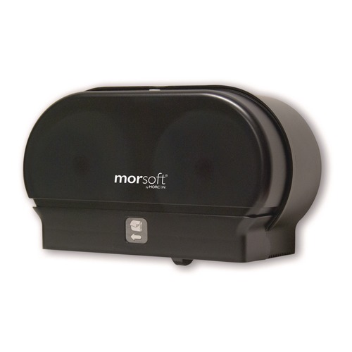 Office Jansan | Morcon Paper MOR M1005-8 Valay 11.5 in. x 6.5 in. Plastic Small Core Tissue Dispenser - Black image number 0