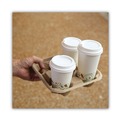 Cups and Lids | Boardwalk BWK4CUPCARRIER Four Cup Carrier Tray for 8 - 32 oz. Cups - Kraft (300/Carton) image number 5