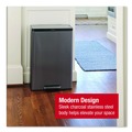 Trash Cans | Rubbermaid 2112520 Elite Step-On Trash Can 12 gal Metal Charcoal Stainless Steel/Black image number 1