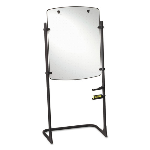  | Quartet 120TE Silhouette Steel Frame 31 in. x 41 in. Total Erase Whiteboard/Flipchart Easel - White/Black image number 0