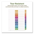 Office Jansan | Avery 11083 Ready Index 11 in. x 8.5 in. 12-Tab 1 to 12 Customizable Table of Contents Dividers with Multicolor Tabs - White (3/Pack) image number 4