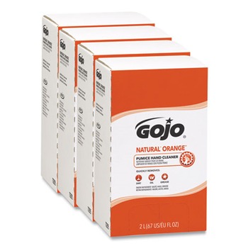 CLEANING AND SANITATION | GOJO Industries 7255-04 2000 mL NATURAL ORANGE Pumice Hand Cleaner Refill - Citrus Scent (4/Carton)