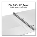 Office Jansan | Universal UNV20702 0.5 in. Capacity 11 in. x 8.5 in. 3 Slant D-Rings View Binder - White image number 7