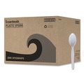 Cutlery | Boardwalk BWK SPOONMWPS Mediumweight Polystyrene Cutlery Teaspoon - White (1000/Carton) image number 0