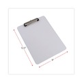 Office Jansan | Universal UNV40310 Low-Profile Plastic Clipboard with 0.5 in. Clip Capacity for 8.5 x 11 Sheets - Clear image number 2