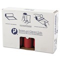 Trash Bags | Inteplast Group WSL4046R Low-Density 45 Gallon 40 in. x 46 in. Commercial Can Liners - Red (100/Carton) image number 0