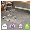 Office Jansan | Deflecto CM17233 45 in. x 53 in. Wide Lipped ExecuMat All Day Use Chair Mat for High Pile Carpet - Clear image number 6