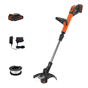 Black & Decker 20V MAX 1.5 Ah Cordless Lithium-Ion EASYFEED 2-Speed 12 in. String Trimmer/Edger Kit