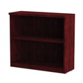  | Alera ALEVA633032MY 31.75 in. x 14 in. x 29.5 in. Valencia Series 2-Shelf Bookcase - Mahogany image number 2