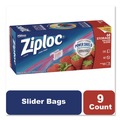 Food Service | Ziploc 316489 9.5 in. x 2.63 in. x 10.56 in. Gallon Slider Storage Bags - Clear (9/Carton) image number 5