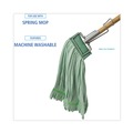 Tradesmen Day Sale | Boardwalk BWKMWTLGCT Microfiber Looped-End Wet Mop Head - Large, Green (12/Carton) image number 5
