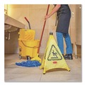 Safety Equipment | Rubbermaid Commercial FG9S0000YEL 3-Sided Fabric 21 in. x 21 in. x 20 in. Multilingual "Caution" Pop-Up Safety Cone - Yellow image number 3