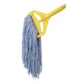 Mops | Boardwalk BWK2024B #24 Cotton/Synthetic Fiber Cut-End Standard Mop Head - Blue (12/Carton) image number 6