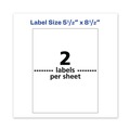  | Avery 95526 5.5 in. x 8.5 in. Waterproof Shipping Labels with TrueBlock Technology - White (2/Sheet, 500 Sheets/Box) image number 5