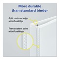 Office Jansan | Avery 09401 11 in. x 8.5 in. Sheet Size 1.5 in. Capacity 3 Rings Durable View Binder with DuraHinge and EZD Rings - White image number 5