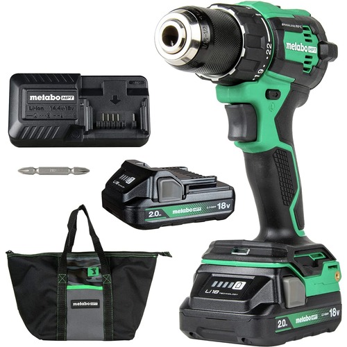 Hammer Drills | Metabo HPT DV18DEXM 18V MultiVolt Brushless Lithium-Ion Cordless Hammer Drill Kit with 2 Batteries (2 Ah) image number 0