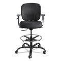  | Safco 3394BL Vue Heavy-Duty Extended Height Stool Fabric Seat Nylon Mesh Back - Black image number 4