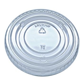 Fabri-Kal Kal-Clear/Nexclear Flat Lid with No Slot Plastic Drink Cup Lids Fits 9 oz. to 10 oz. Cold Cups - Clear (2500/Carton)
