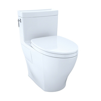 TOTO MS626124CEFG#01 Aimes One-Piece Elongated 1.28 GPF Toilet (Cotton White)