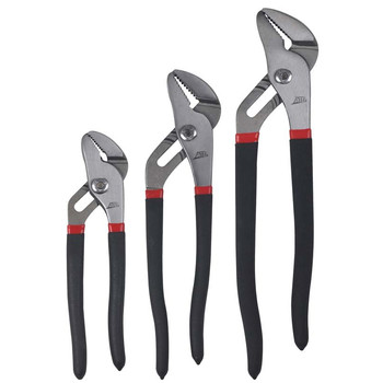 10/" 8/" 12/'/' Gearwrench 82118 3 Piece Push Button Tongue And Groove Plier Set