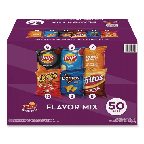 Snacks | Frito-Lay 028400697170 1 oz. Bag Flavor Mix Variety Pack - Assorted Flavors (50/Carton) image number 0