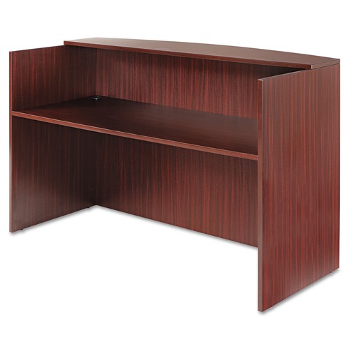  | Alera ALEVA327236MY Valencia Series 71 in. x 35.5 in. x 29.5 in. - 42.5 in. Reception Desk with Counter - Mahogany image number 0