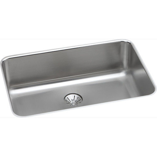 Fixtures | Elkay ELUH2416PD Lustertone Classic 26-1/2 in. x 18-1/2 in. x 8 in. Stainless Steel Single Bowl Undermount Sink with Perfect Drain image number 0