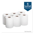 Cleaning & Janitorial Supplies | Georgia Pacific Professional 28124 SofPull 7.8 in. x 15 in. 1-Ply Center-Pull Perforated Paper Towels - White (320/Roll, 6-Rolls/Carton) image number 3